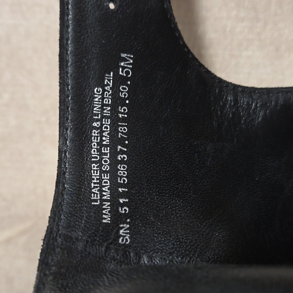 Tory Burch Raya suede wedge sandals, black, size 5M - Picture 8 of 9